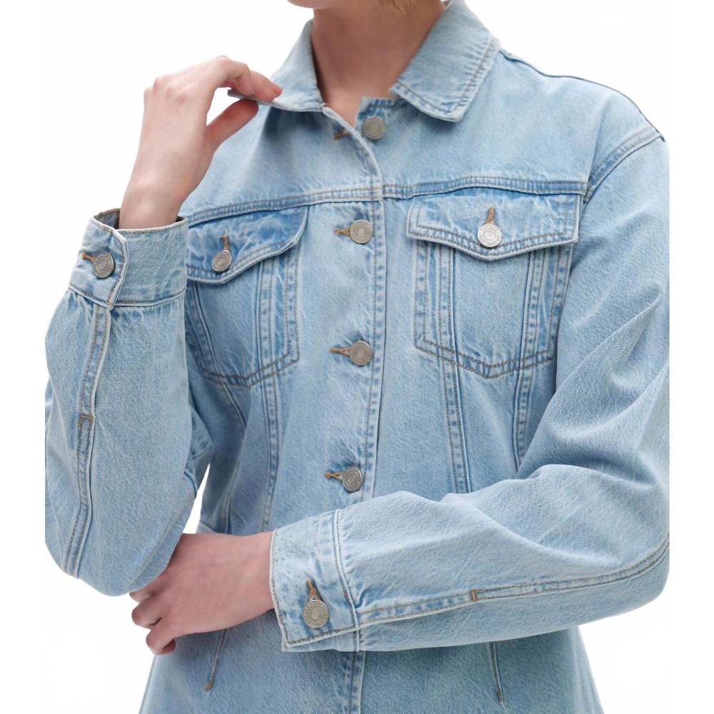 NEW BAYEAS denim mini dress in blue - Picture 3 of 7